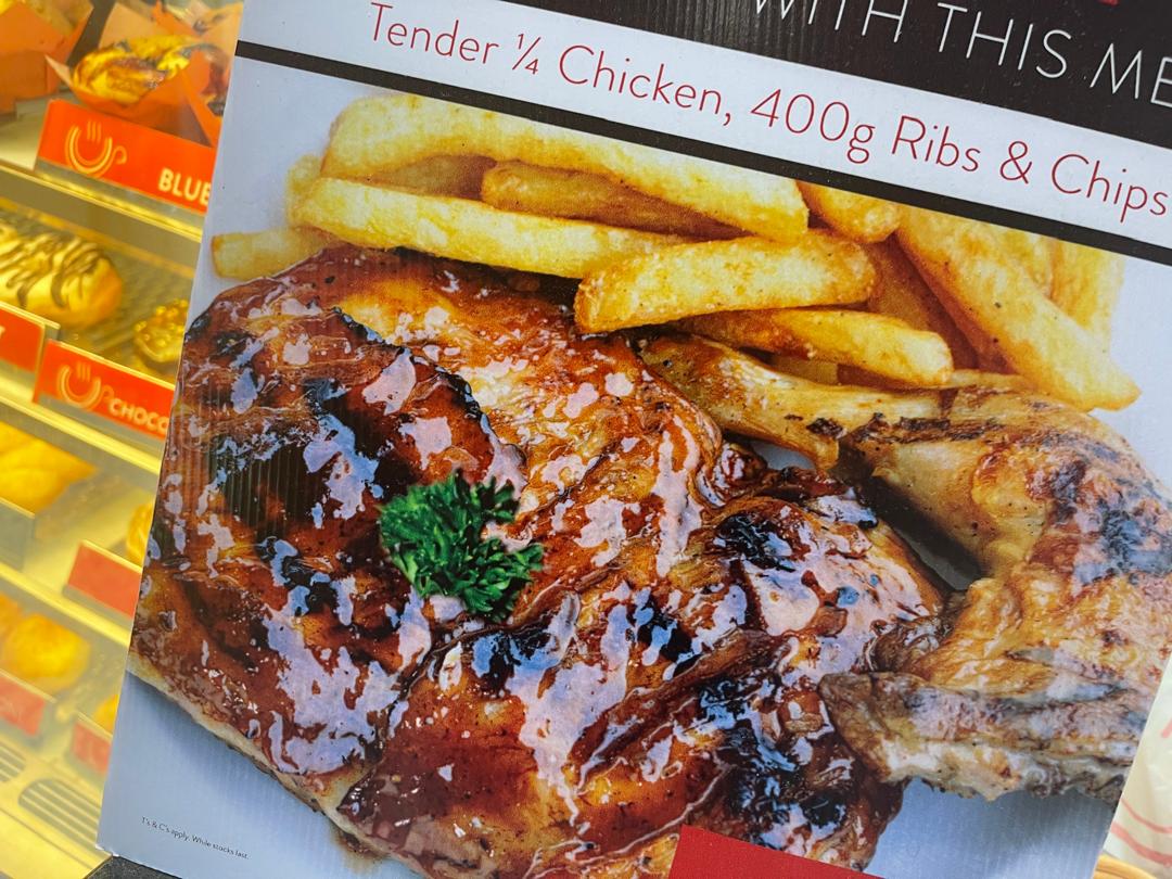 Tender spare ribs and quarter chicken combo